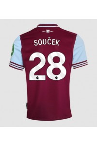 Fotbalové Dres West Ham United Tomas Soucek #28 Domácí Oblečení 2024-25 Krátký Rukáv